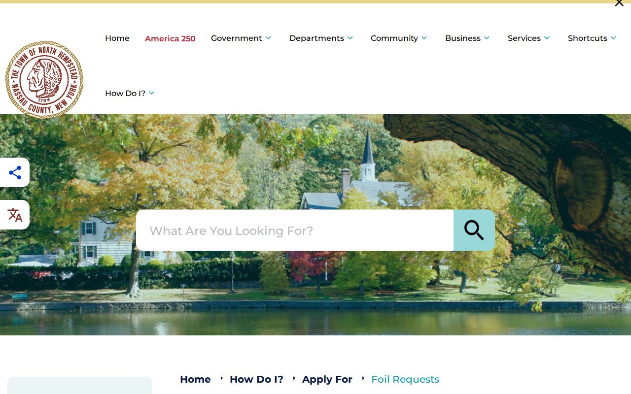 North Hempstead residents directory Town FOIL request portal