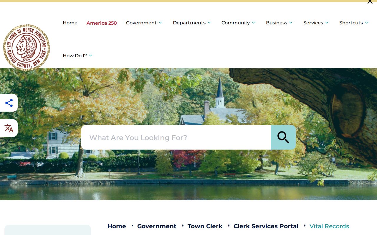 North Hempstead residents directory Town vital records service