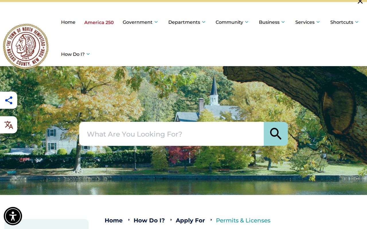 North Hempstead street directory Town permits and licenses portal